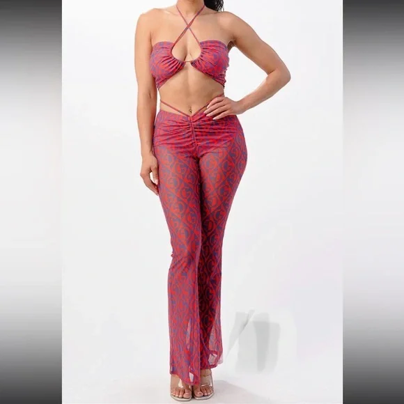 2pc Green Patterned Women's Set - Picture 5 of 5